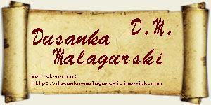 Dušanka Malagurski vizit kartica